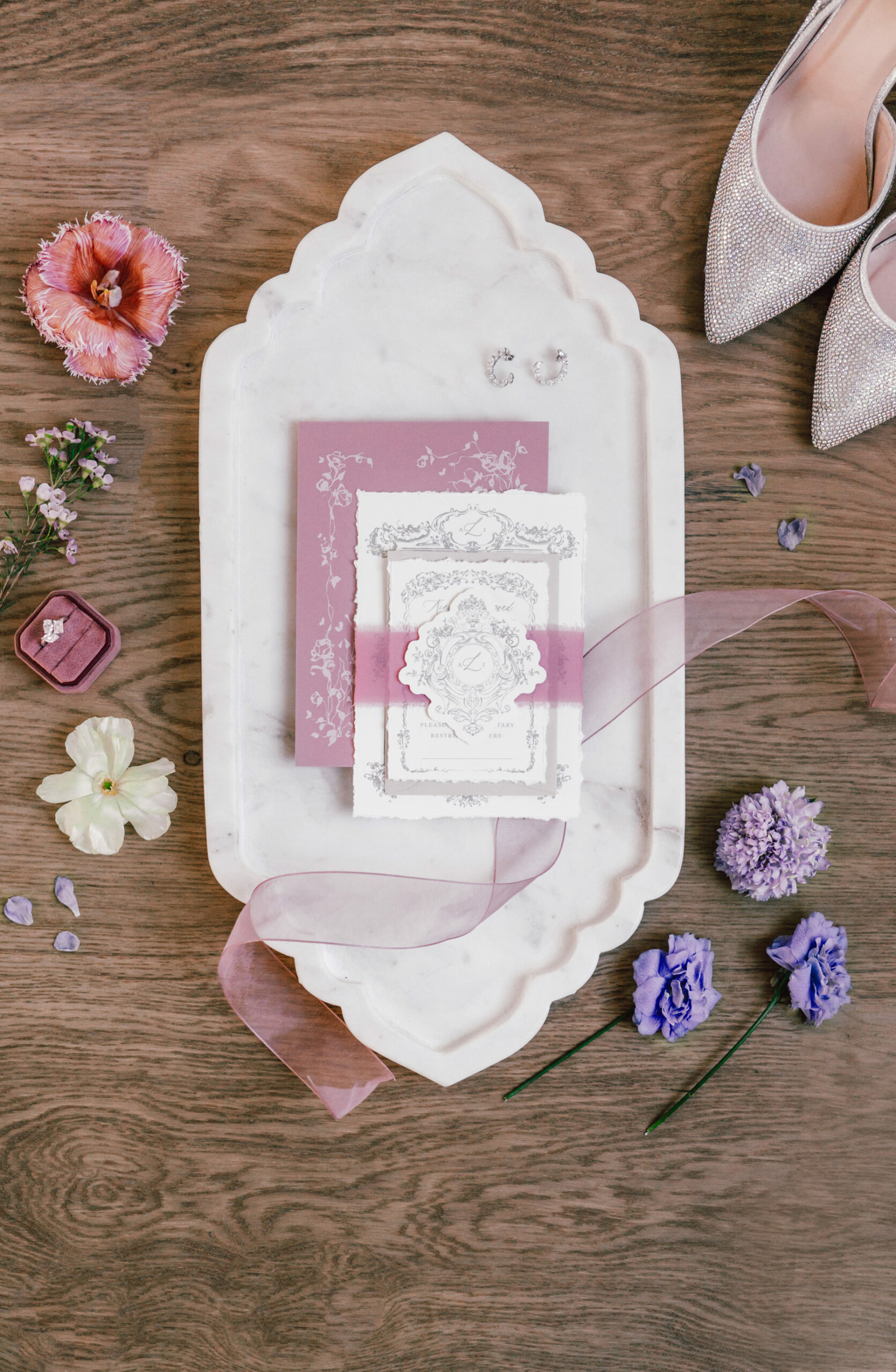 Pastel and floral wedding announcement for a fairytale wedding vibe by Kaushay&Co event planning. fairytale wedding announcement #Kaushay&Co #Kaushay&CoWeddings #StorybookWedding #Twenty+Creek #UtahWeddings #weddingplannerutah #Utahweddingplanner #romanticwedding #NorthernUtahEventPlanner